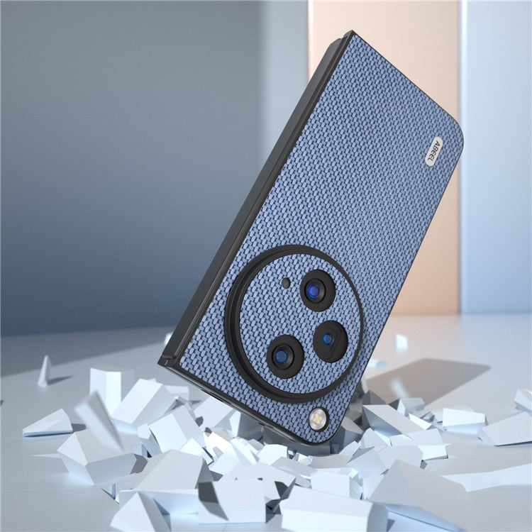 ABEEL For Oppo Find N3 5G / OnePlus Open Case PU Leather Carbon Fiber Texture Back Cover - Baby Blue