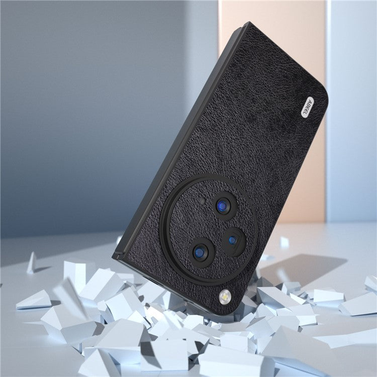 ABEEL For Oppo Find N3 5G / OnePlus Open Case PU Leather Litchi Texture Shockproof Cover - Black