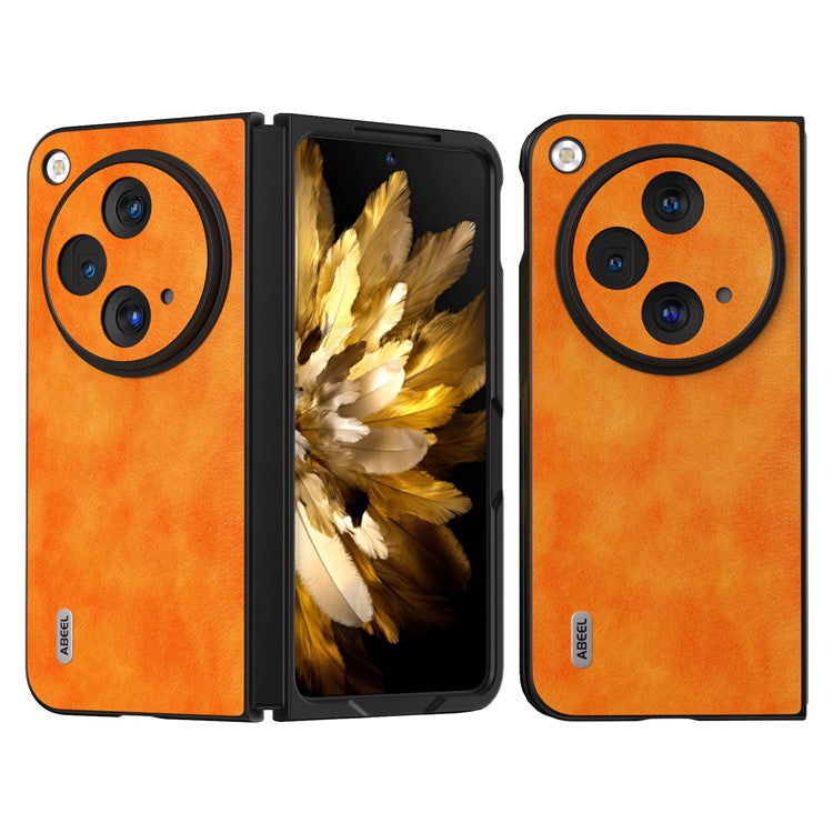 ABEEL For Oppo Find N3 5G / OnePlus Open Case PU Leather Litchi Texture Shockproof Cover - Orange