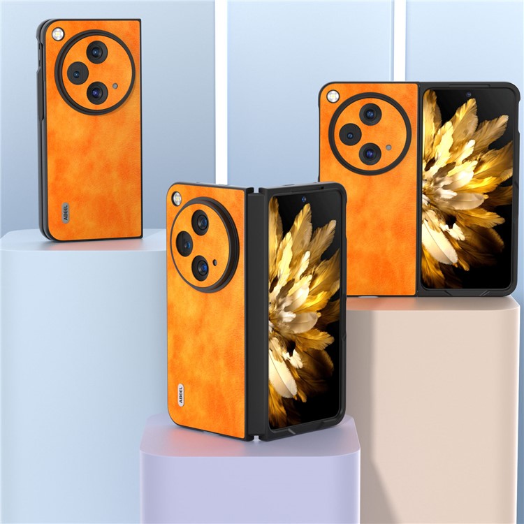 ABEEL For Oppo Find N3 5G / OnePlus Open Case PU Leather Litchi Texture Shockproof Cover - Orange