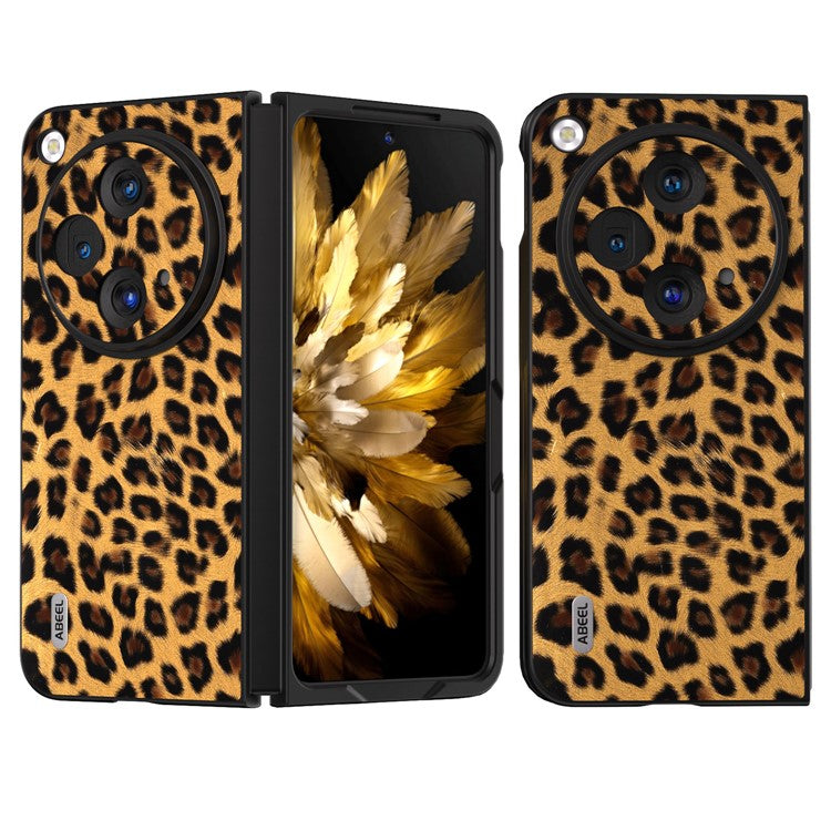 ABEEL For Oppo Find N3 5G / OnePlus Open Case Leopard Pattern Leather Back Cover - Gold