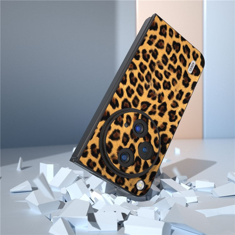 ABEEL For Oppo Find N3 5G / OnePlus Open Case Leopard Pattern Leather Back Cover - Gold