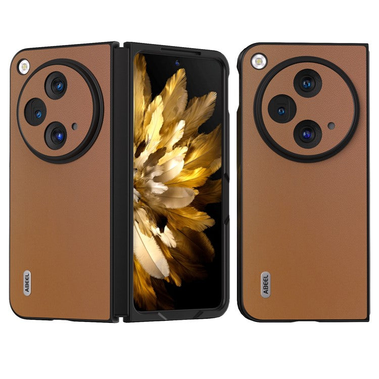 ABEEL For Oppo Find N3 5G / OnePlus Open Case PU Leather Smooth-touch Back Cover - Brown