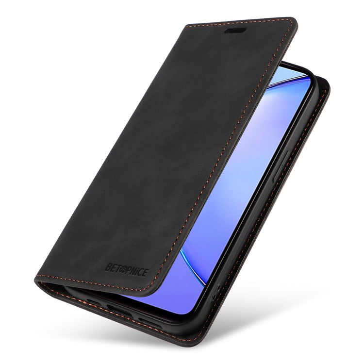 BETOPNICE 003 for vivo Y17s 4G Case RFID Blocking Wallet Phone Stand Cover - Black