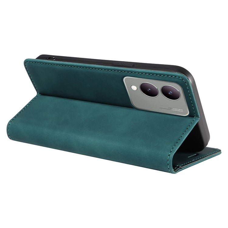 BETOPNICE 003 for vivo Y17s 4G Case RFID Blocking Wallet Phone Stand Cover - Green