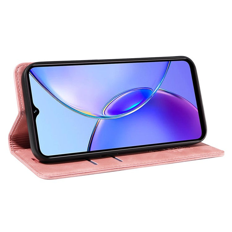 BETOPNICE 003 for vivo Y17s 4G Case RFID Blocking Wallet Phone Stand Cover - Pink