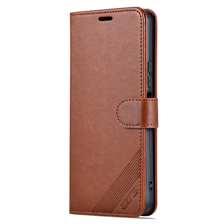 AZNS For vivo Y17s 4G Case Wallet PU Leather Phone Stand Cover - Brown