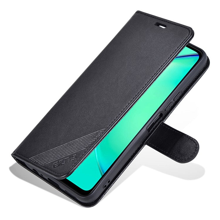 AZNS For vivo Y17s 4G Case Wallet PU Leather Phone Stand Cover - Black