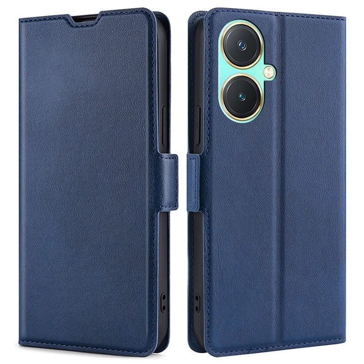 For vivo Y27 4G Case Ultra Thin Leather Card Slot Smart Phone Cover - Blue