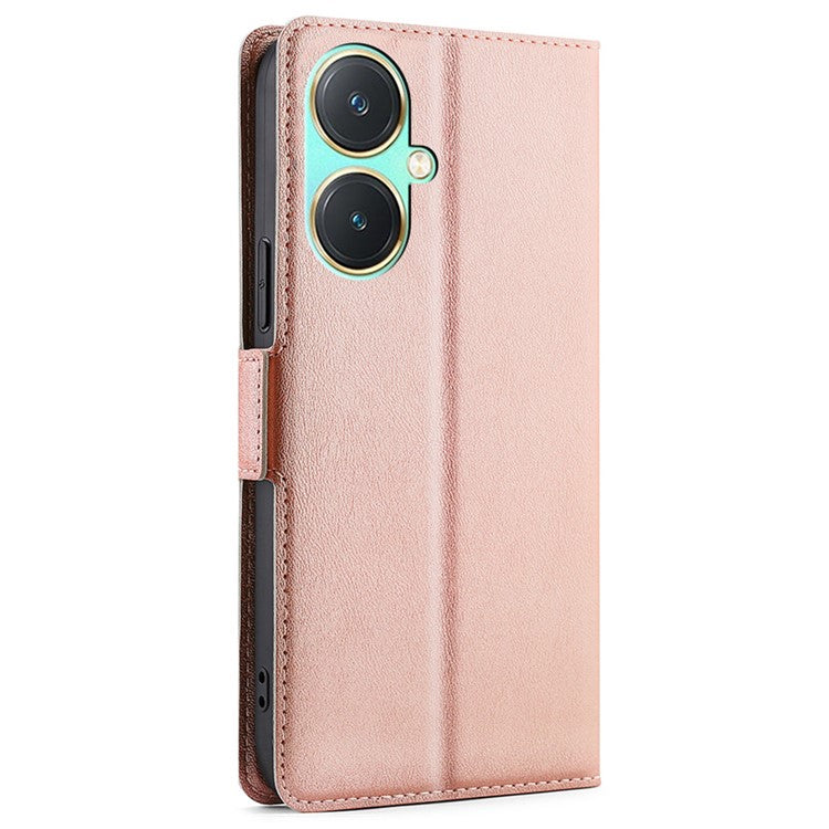 For vivo Y27 4G Case Ultra Thin Leather Card Slot Smart Phone Cover - Rose Gold