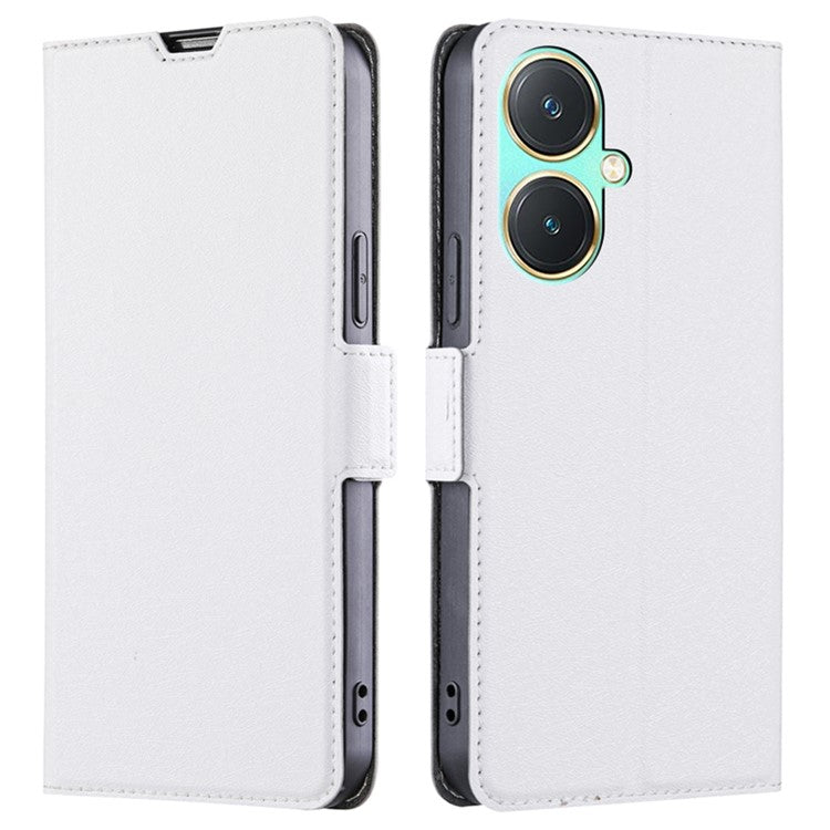 For vivo Y27 4G Case Ultra Thin Leather Card Slot Smart Phone Cover - White