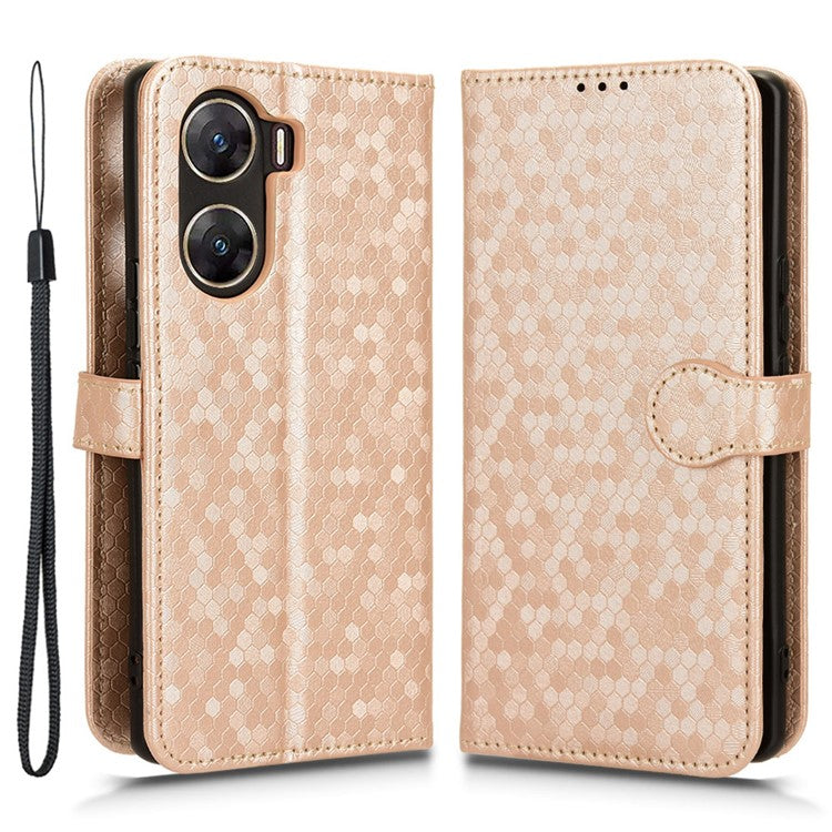 Protective Wallet Case for vivo V29e (India) 5G Case Imprinted PU Leather Cell Phone Cover - Rose Gold