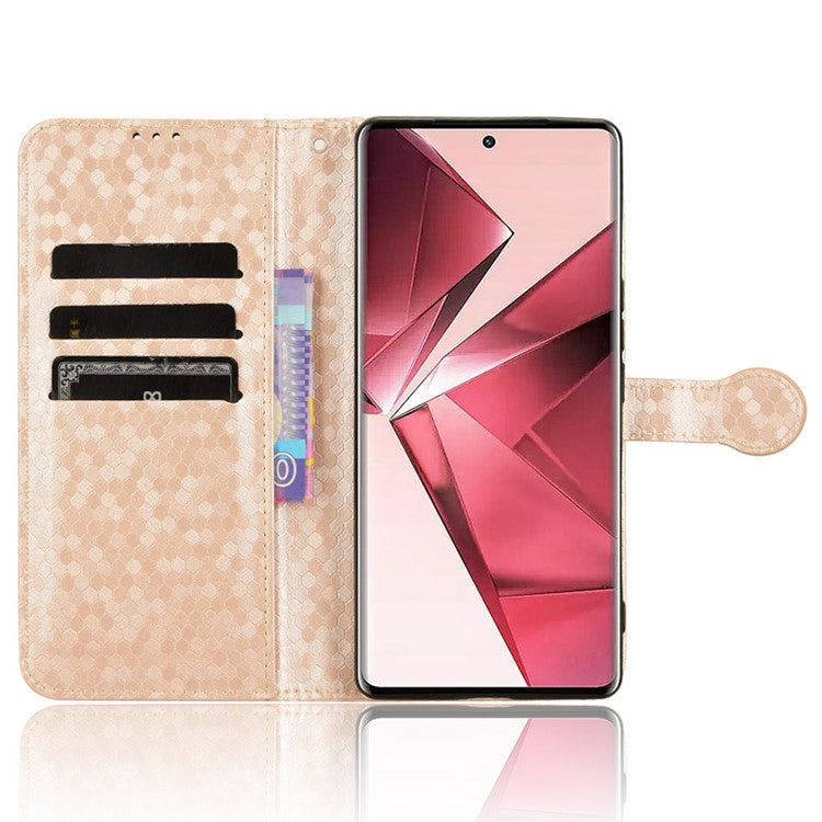 Protective Wallet Case for vivo V29e (India) 5G Case Imprinted PU Leather Cell Phone Cover - Rose Gold