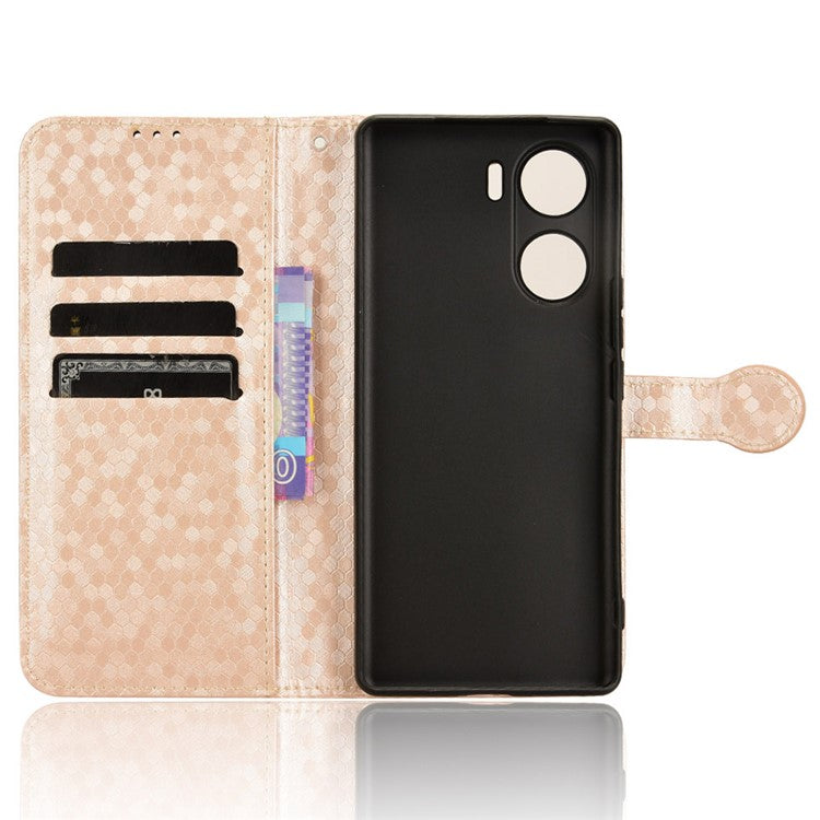 Protective Wallet Case for vivo V29e (India) 5G Case Imprinted PU Leather Cell Phone Cover - Rose Gold