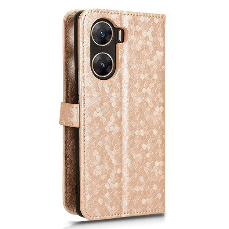 Protective Wallet Case for vivo V29e (India) 5G Case Imprinted PU Leather Cell Phone Cover - Rose Gold