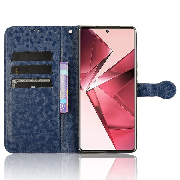 Protective Wallet Case for vivo V29e (India) 5G Case Imprinted PU Leather Cell Phone Cover - Dark Blue