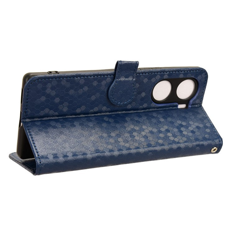 Protective Wallet Case for vivo V29e (India) 5G Case Imprinted PU Leather Cell Phone Cover - Dark Blue