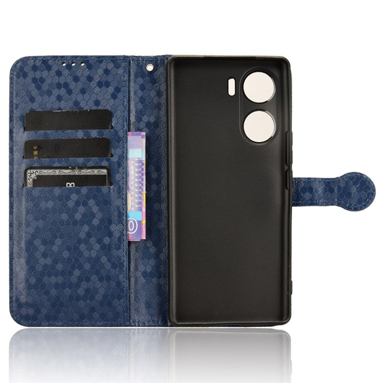 Protective Wallet Case for vivo V29e (India) 5G Case Imprinted PU Leather Cell Phone Cover - Dark Blue