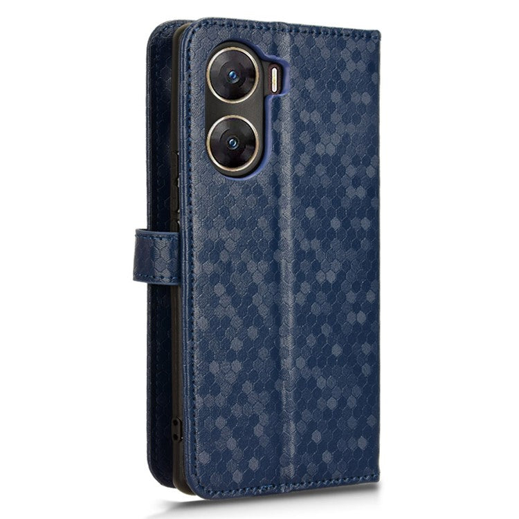 Protective Wallet Case for vivo V29e (India) 5G Case Imprinted PU Leather Cell Phone Cover - Dark Blue