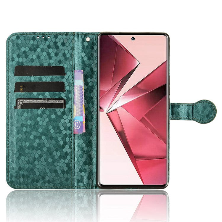 Protective Wallet Case for vivo V29e (India) 5G Case Imprinted PU Leather Cell Phone Cover - Green