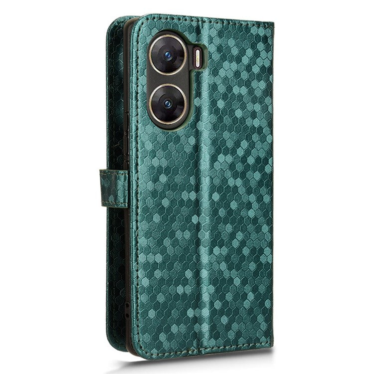 Protective Wallet Case for vivo V29e (India) 5G Case Imprinted PU Leather Cell Phone Cover - Green