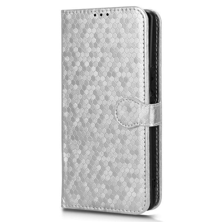 Protective Wallet Case for vivo V29e (India) 5G Case Imprinted PU Leather Cell Phone Cover - Silver