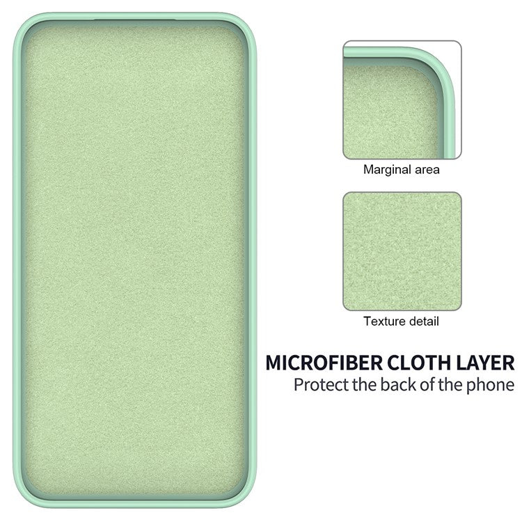 For vivo Y17s 4G Case Soft Lining Liquid Silicone Protective Phone Cover with Strap - Green