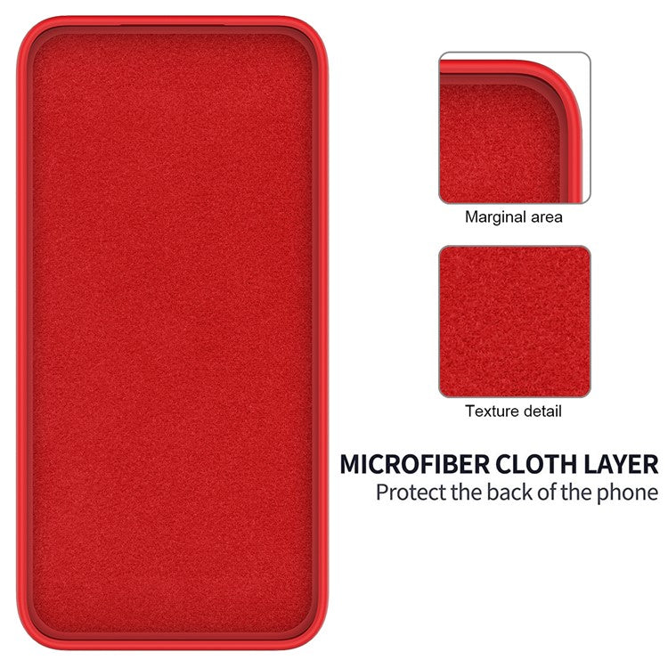 For vivo Y17s 4G Case Soft Lining Liquid Silicone Protective Phone Cover with Strap - Red