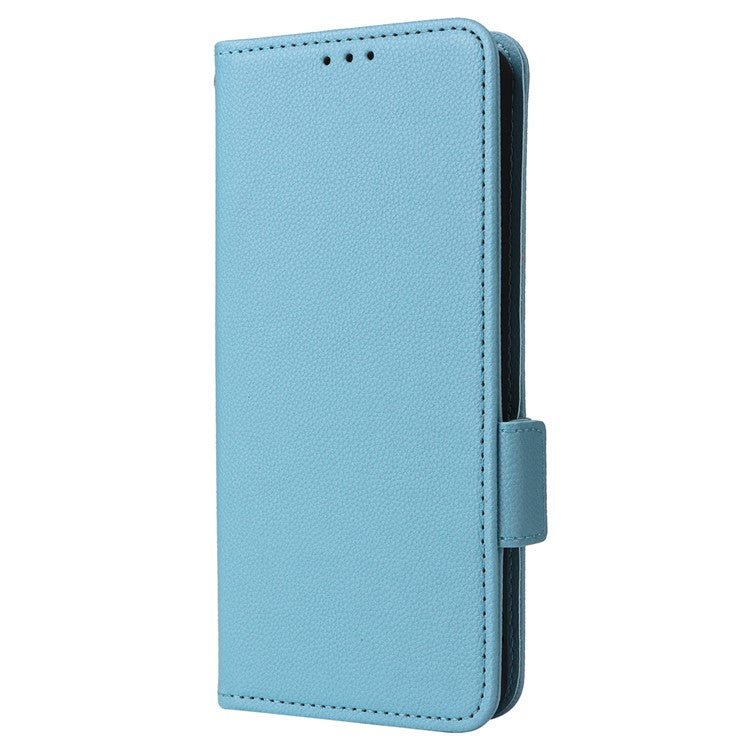 For vivo V29e (Global) 5G / Y200 (India) 5G Case PU Leather Wallet Litchi Texture Phone Cover with Strap - Baby Blue