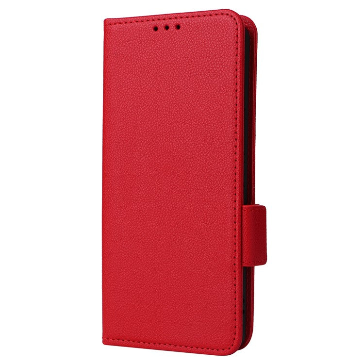 For vivo V29e (Global) 5G / Y200 (India) 5G Case PU Leather Wallet Litchi Texture Phone Cover with Strap - Red