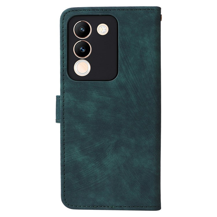 For vivo V29e (Global) 5G / Y200 (India) 5G Case RFID Blocking Wallet Stand Cover with Strap - Green