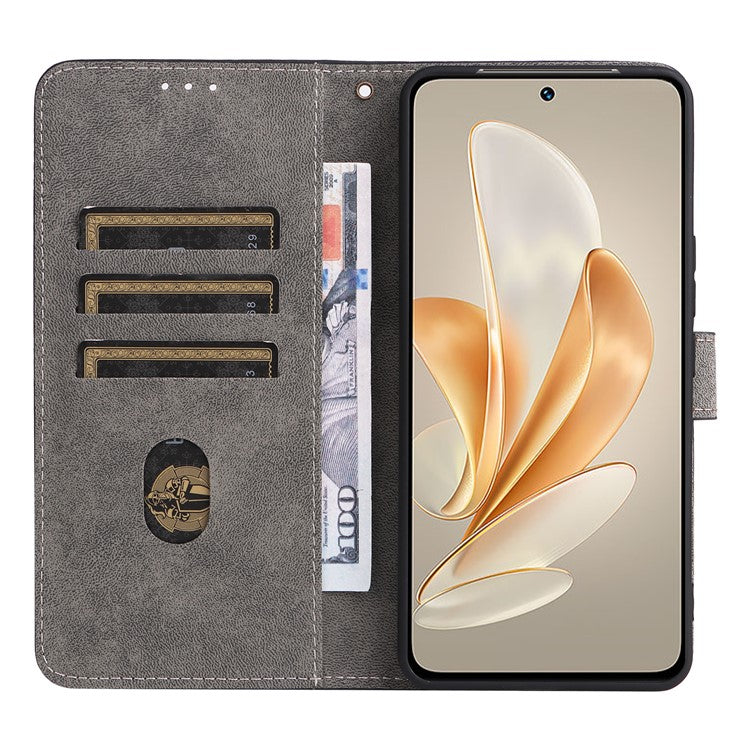 For vivo V29e (Global) 5G / Y200 (India) 5G Case RFID Blocking Wallet Stand Cover with Strap - Brown