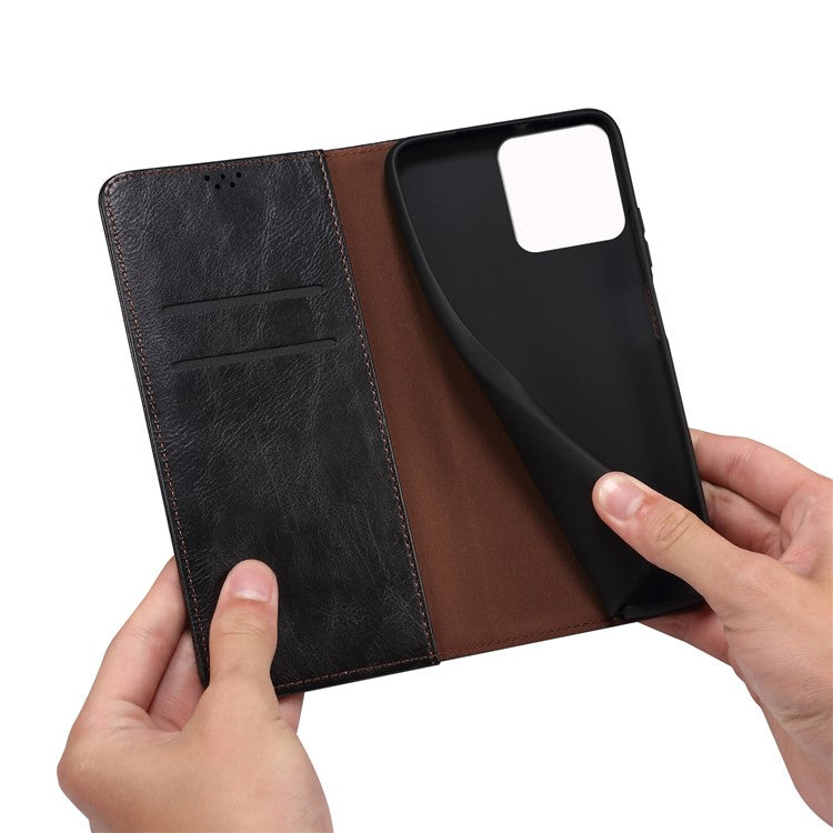 For vivo Y200 (India) 5G Case Stand Wallet PU Leather Anti-Scratch Phone Cover - Black