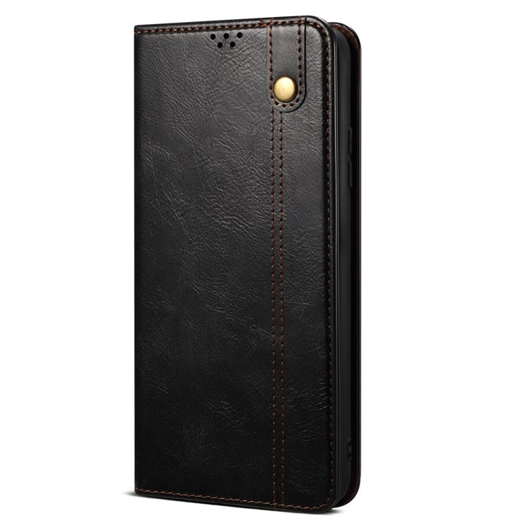 For vivo Y200 (India) 5G Case Stand Wallet PU Leather Anti-Scratch Phone Cover - Black