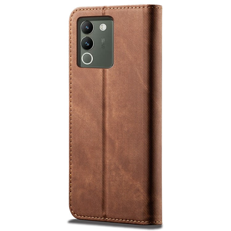 For vivo Y200 (India) 5G Wallet Phone Case Slim-Fit Phone Shell PU Leather Cell Phone Cover - Coffee