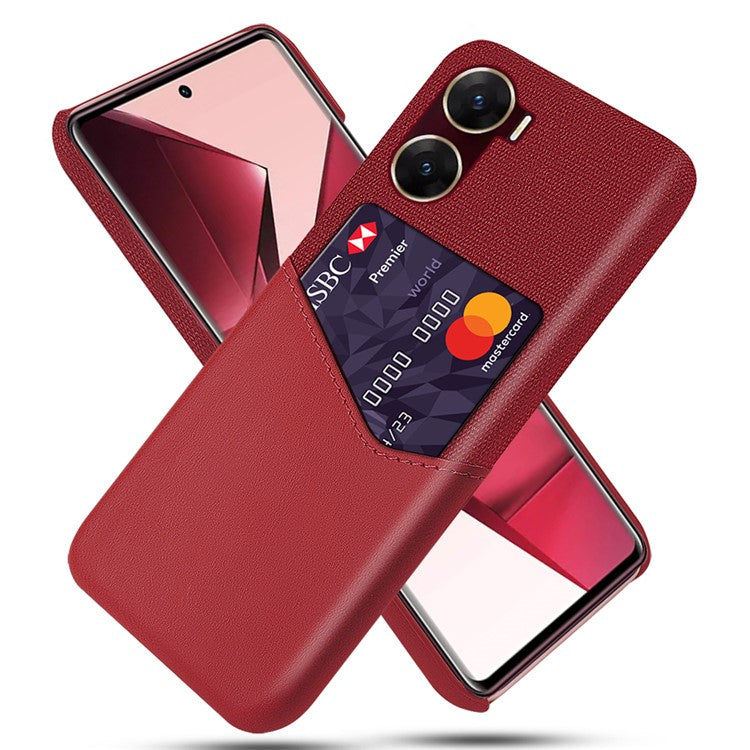 For vivo V29e (Global) 5G / Y200 (India) 5G Cover Cloth Texture Wholesale Cell Phone Cases - Red