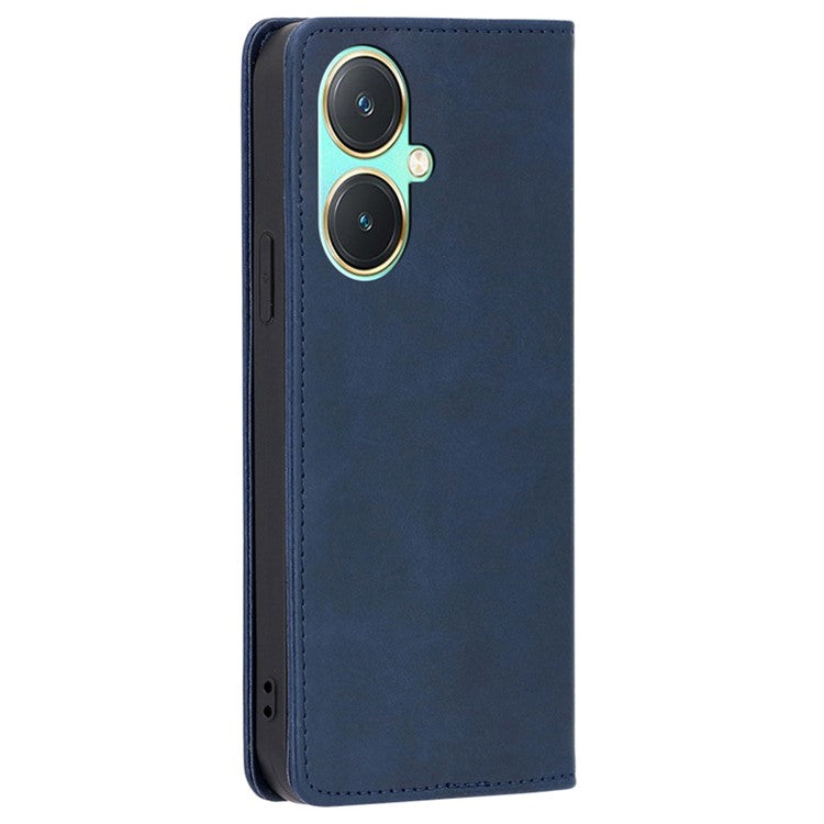 For vivo Y27 4G Case Calf Texture PU Leather Wallet Phone Cover - Sapphire