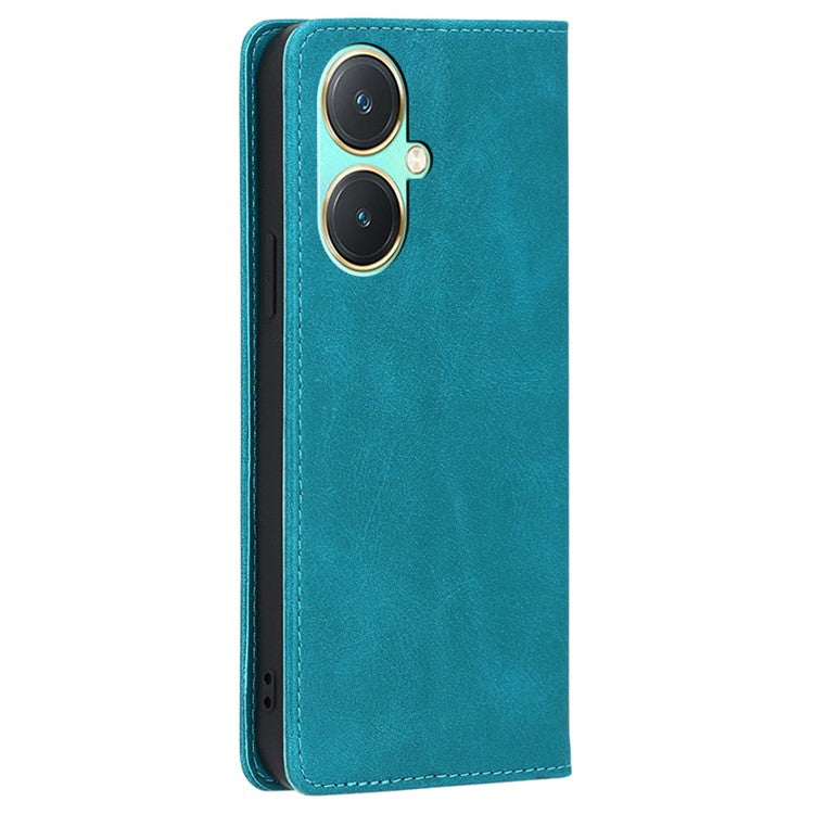 For vivo Y27 4G Case Calf Texture PU Leather Wallet Phone Cover - Baby Blue