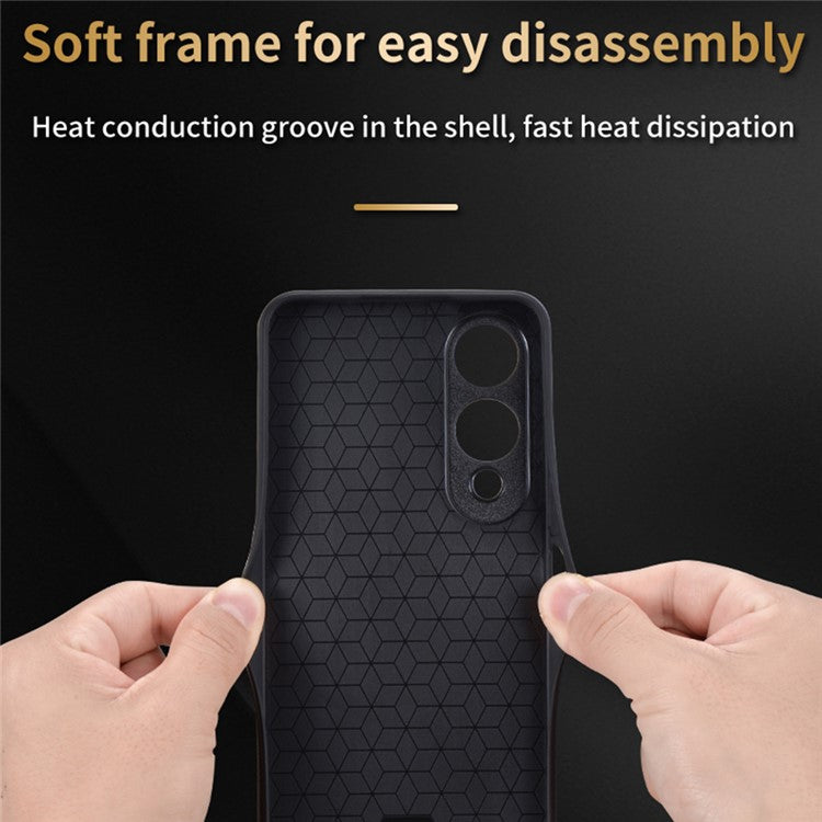 AZNS For vivo Y17s 4G Case Anti-fall Imprinted Pattern PU Leather+TPU Phone Cover - Brown