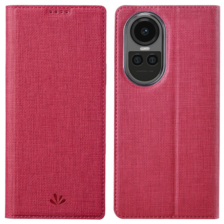 VILI DMX Series For Oppo Reno10 5G (Global) / Reno10 Pro 5G (Global) Case Card Holder Leather Cover - Rose