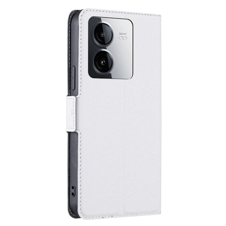 For vivo iQOO Z8x 5G / Y78t 5G Leather Case Card Holder Anti-drop Phone Cover - White