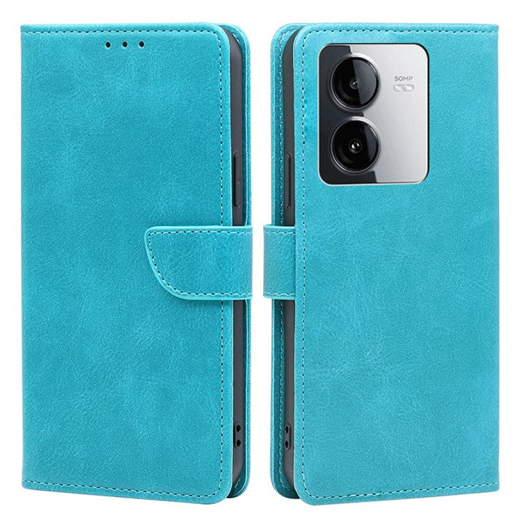 For vivo iQOO Z8x 5G / Y78t 5G Wallet Phone Case PU Leather Flip Cover - Baby Blue