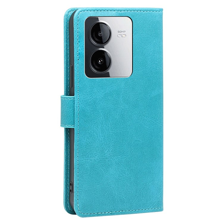 For vivo iQOO Z8x 5G / Y78t 5G Wallet Phone Case PU Leather Flip Cover - Baby Blue