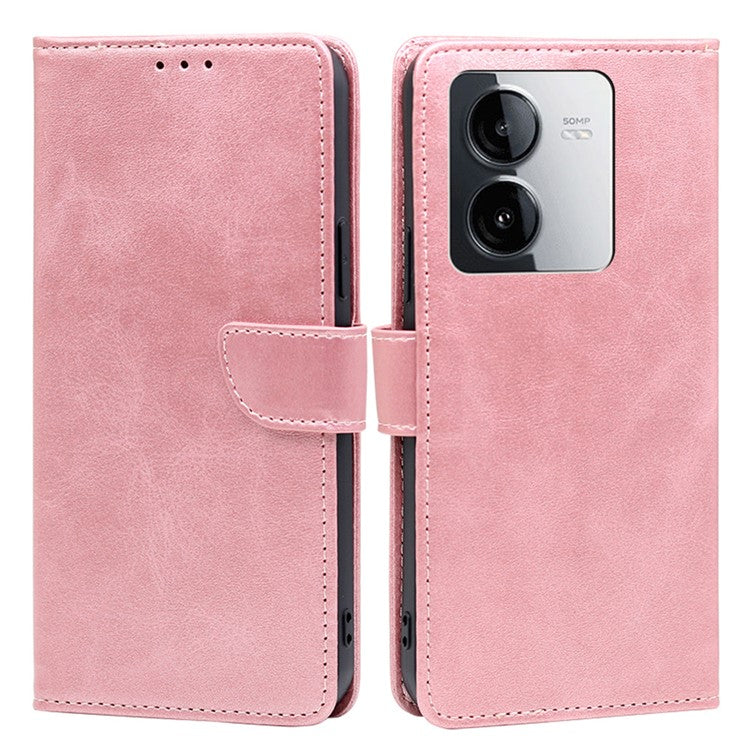 For vivo iQOO Z8x 5G / Y78t 5G Wallet Phone Case PU Leather Flip Cover - Rose Gold