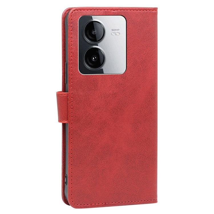 For vivo iQOO Z8x 5G / Y78t 5G Wallet Phone Case PU Leather Flip Cover - Red