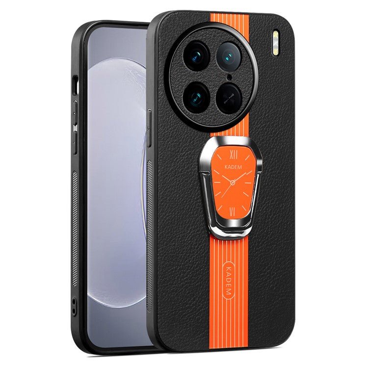 KADEM For vivo X90 Pro 5G Case Electroplating Scratch-proof Kickstand Phone Cover - Orange