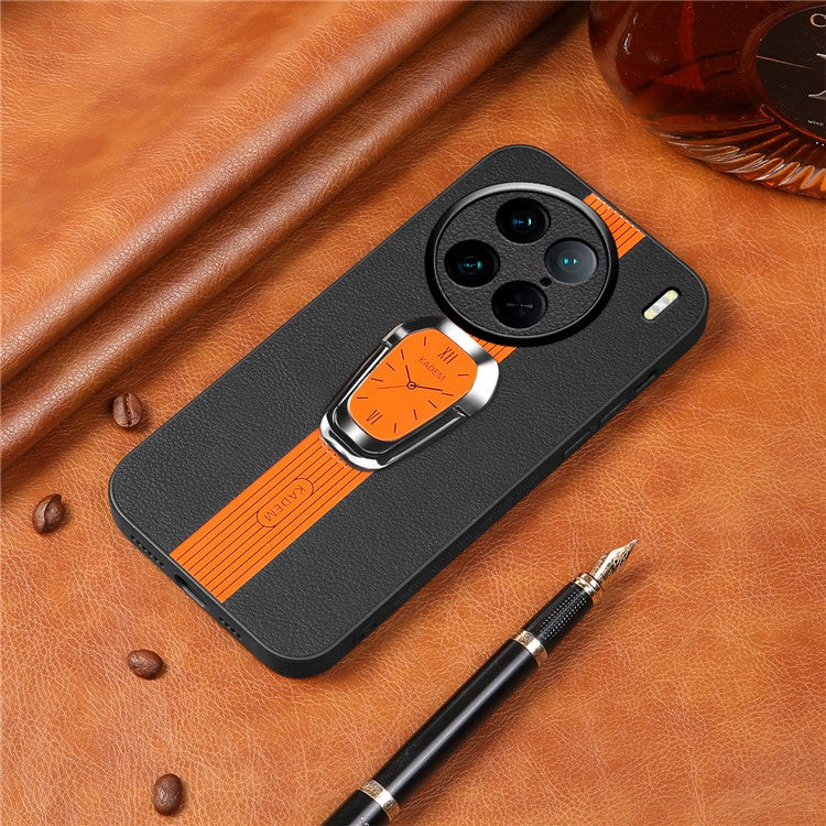 KADEM For vivo X90 Pro 5G Case Electroplating Scratch-proof Kickstand Phone Cover - Orange