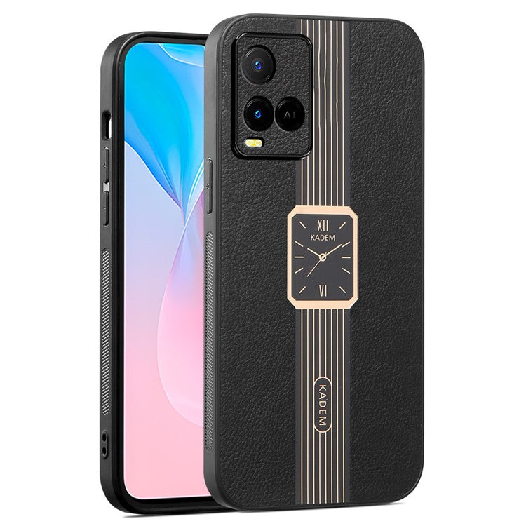 KADEM For vivo Y21 / Y33s / Y21s / Y21t 4G / Y21e 4G / Y21a 4G / Y33t 4G / T1x (India) 4G Case TPU+Acrylic Phone Cover - Black