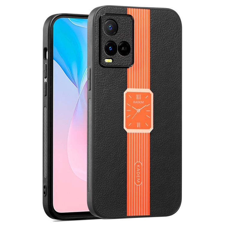 KADEM For vivo Y21 / Y33s / Y21s / Y21t 4G / Y21e 4G / Y21a 4G / Y33t 4G / T1x (India) 4G Case TPU+Acrylic Phone Cover - Orange