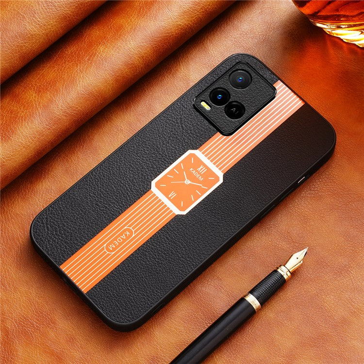 KADEM For vivo Y21 / Y33s / Y21s / Y21t 4G / Y21e 4G / Y21a 4G / Y33t 4G / T1x (India) 4G Case TPU+Acrylic Phone Cover - Orange